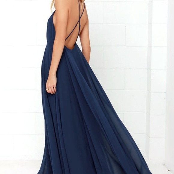 Lulus - Mythical Kind Of Love Dress - Navy - NWT - Picture 6 of 6